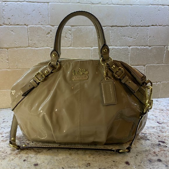 Coach Madison Patent Sophia Satchel  - Camel - Picture 2 of 14